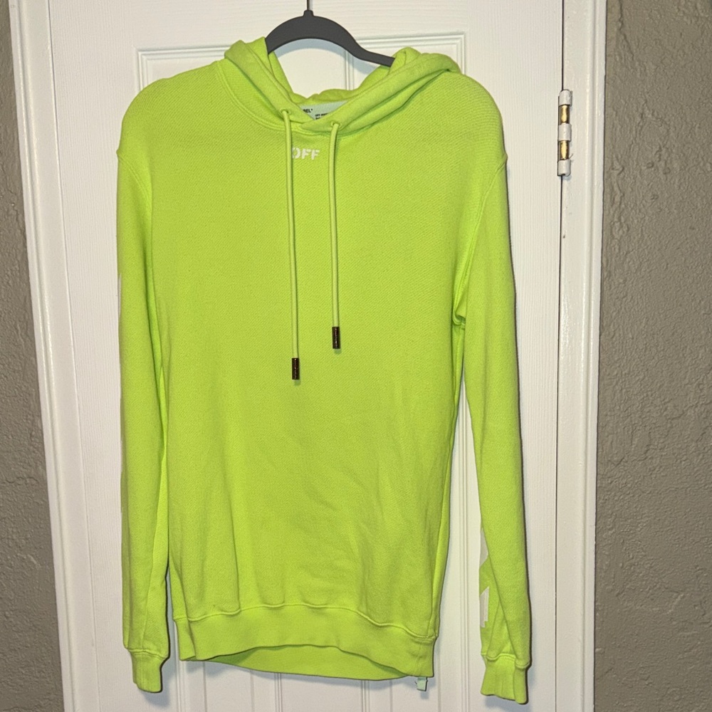 Lime Green Off White Hoodie